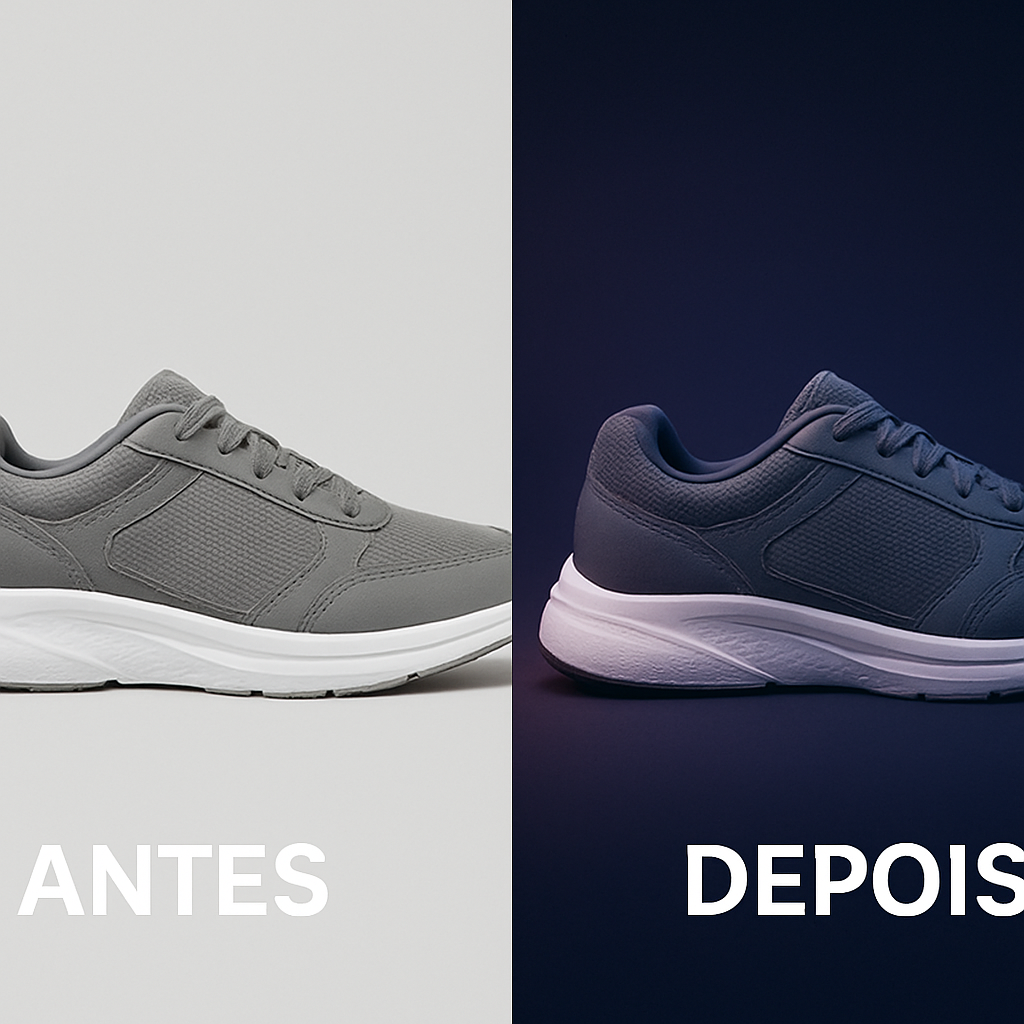 Antes e depois — Studio Lighting Premium
